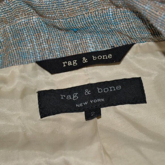 Rag & Bone Tweed/Leather Moto Jacket Sz 2 - Picture 4 of 7